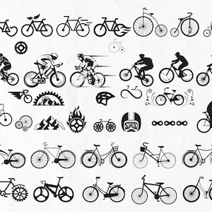 40 Pacote SVG de bicicleta, Mountain Bike svg, Bike Rider svg, Bicicleta svg, Bicicleta Svg, Arquivo de corte de bicicleta, Clipart de bicicleta, Biker Svg, Mountain Bike Svg,