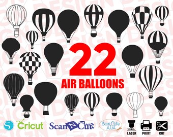 Air balloon svg, hot air balloon svg files, air balloon clipart, hot air balloon dxf, balloon cricut, air balloon vector, balloon silhouette