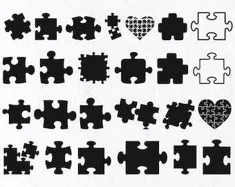 26 Puzzle Bundle SVG, Jigsaw, Puzzle, Piece, Connection, Business, Teamwork, Idea, Illustration, Solution, Symbol, Vector, Match, Team