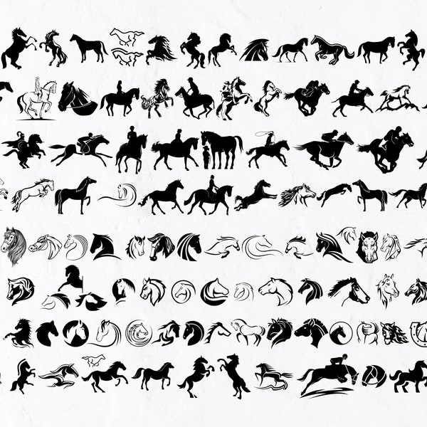 100 Horse SVG Bundle, Running Horses svg, Horse Head SVG, Horse Clipart, Horse Cut File, Horse Head Svg, Horse Png, Horse Cricut