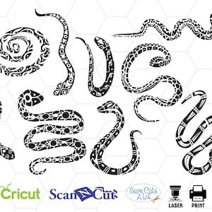 Snake svg, cobra svg, slang clipart, slang silhouet, dierlijke svg snake vector, gesneden bestand snake, snake hoofd svg, cobra slang svg, sticker