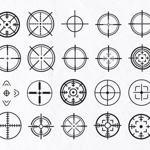 20 Jagdziel SVG Bündel, Sniper Scope, Dart Shooting, Gun, Target Practice Svg, Shooting Svg, Firing Range Svg, Target Svg