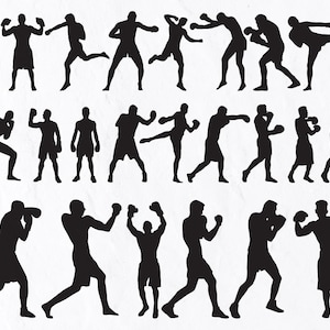 23 Boxing Silhouette Svg, Boxer Silhouette svg, Boxing Vector, Boxing Cricut, Boxing Sublimation, Boxing Black SVG, Boxing Png, Boxing eps