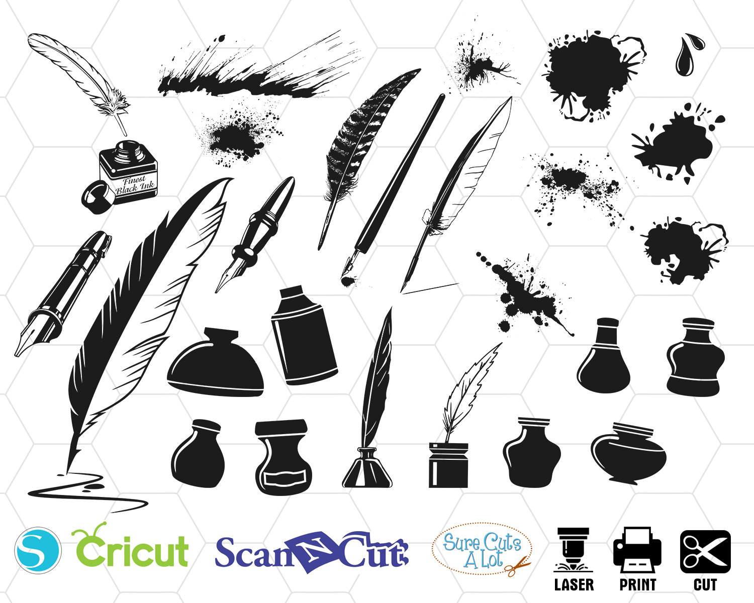 Download 13 Classy Pen SVG Bundle, Pen SVG, Pen Clipart, Pen Cut Files For Silhouette, Files for Cricut ...