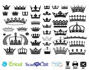 Crown svg file, Tiara svg, Crown vector, Crown cut, Princess crown svg, King crown svg, Crown clipart, Queen crown svg, Crown silhouette dxf