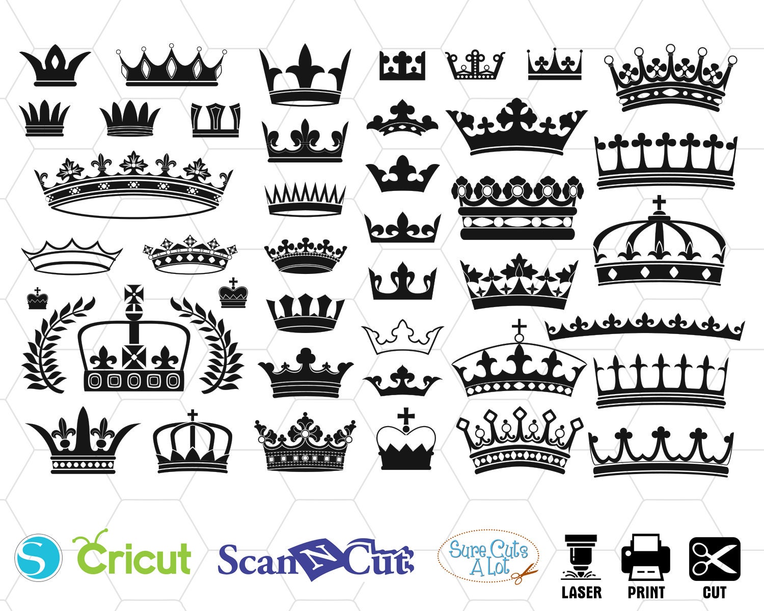 Download Crown svg file Tiara svg Crown vector Crown cut Princess ...