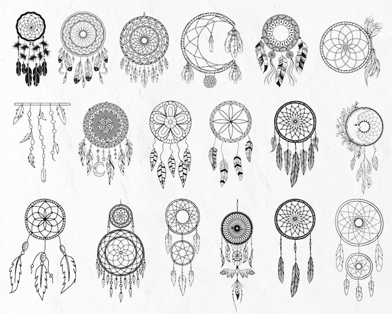18 Dream Catcher SVG Bundle, Dreamcatcher Svg, Split Monogram