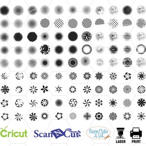 Abstract shapes circles svg files bundle, circle svg, square svg, shapes svg, basic shapes svg, grunge svg, circle monogram geometric shapes
