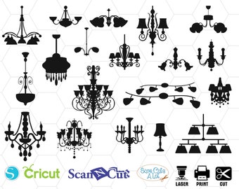 Lustre ornamentado svg, arquivos svg de clipart de lustre, lustre png, vetor, svg decorativo, arquivo de corte de lustre, silhueta de lustre svg
