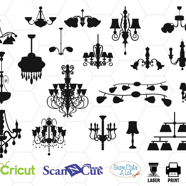 Ornate chandelier svg, chandelier clipart svg files, chandelier png, vector, decorative svg, chandelier cut file, chandelier silhouette svg