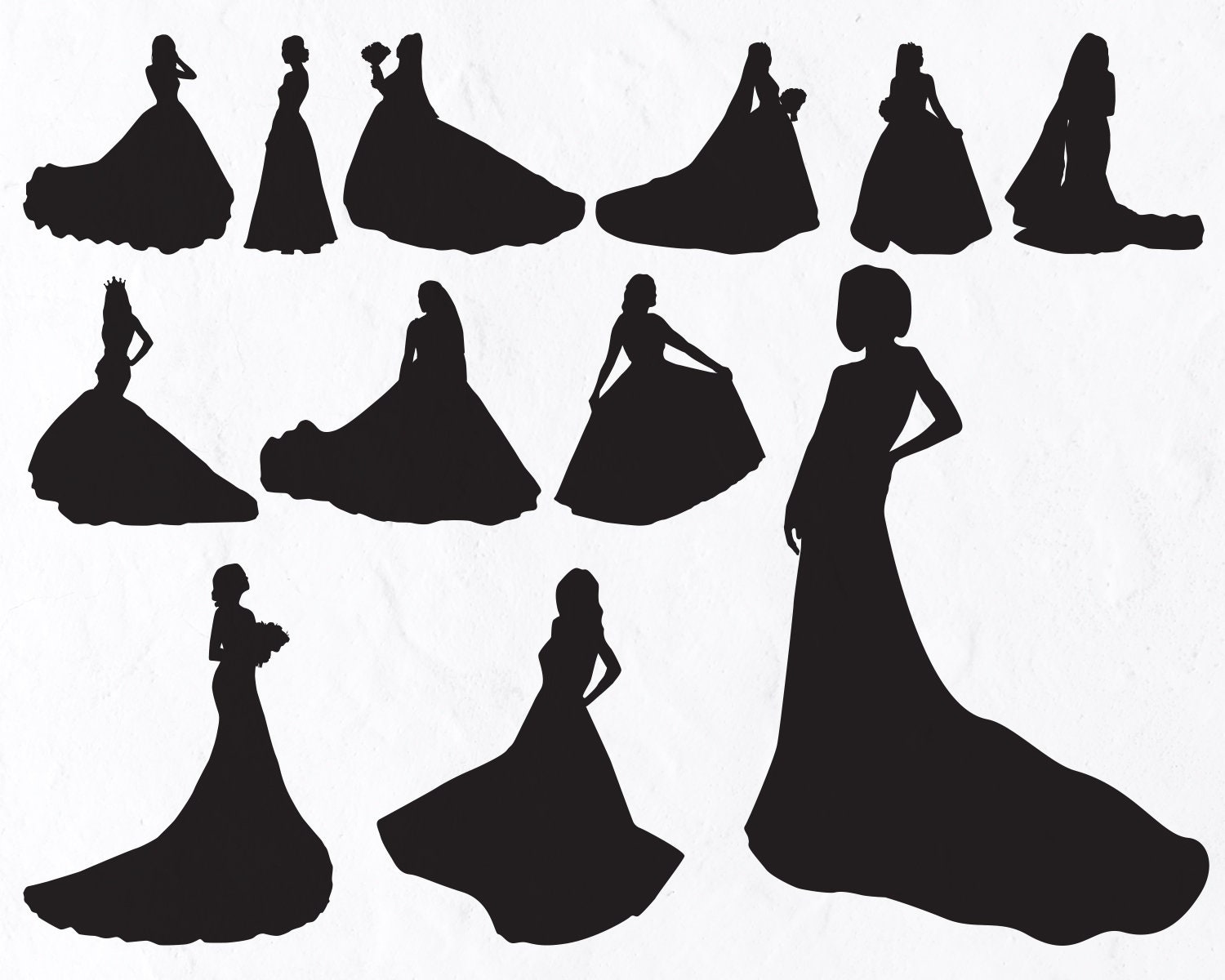 Woman In Wedding Dress Silhouette