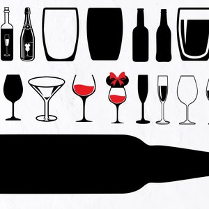 19 Wine Glass SVG Bundle, Red Wine Glass Svg, Wine Svg, Alcohol Svg, Wine Glass Vector, Wine Glass, Wine Glass Cut Files
