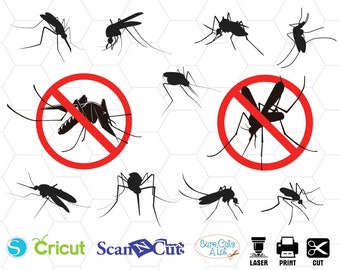 mosquito svg, mosquito clipart, mosquito silhouette, gnat svg, midge svg, cricut, no mosquito svg, mosquito vector, insect svg, svg, dxf