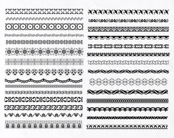 30 Lace Border SVG Bundle, Floral Border svg, Trim Ornamen svg, Floral Border Svg, Borader Svg File, Border Clipart, Lace Clipart  
