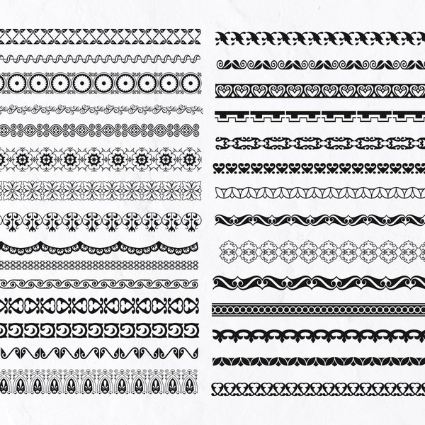 30 Lace Border SVG Bundle, Floral Border svg, Trim Ornamen svg, Floral Border Svg, Borader Svg File, Border Clipart, Lace Clipart  