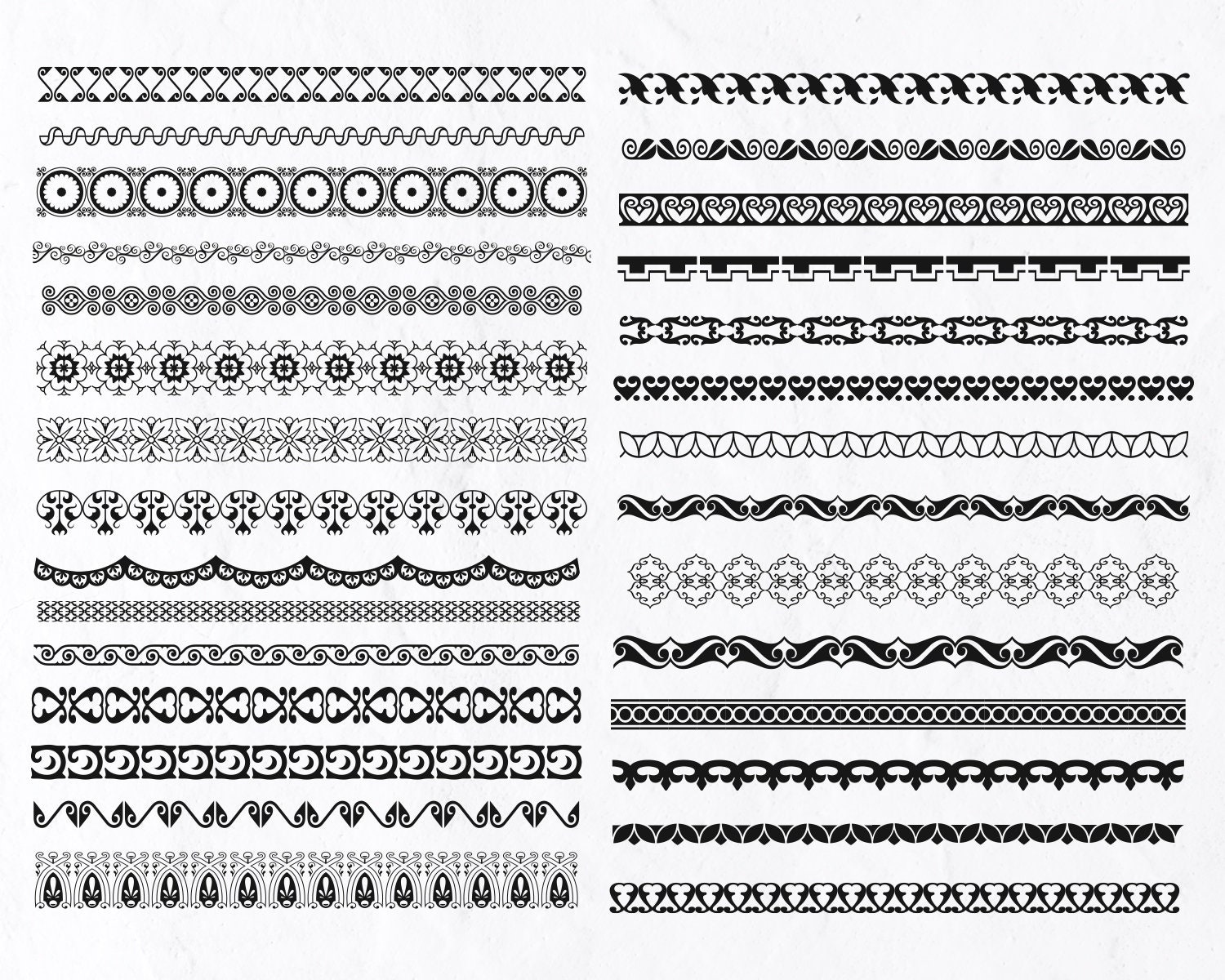 30 Lace Border SVG Bundle Floral Border Svg Trim Ornamen Etsy UK
