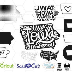 iowa state svg, iowa map svg, us state svg, usa svg, svg files for cricut, iowa outline, clipart, silhouette, cricut, vinyl, decal, design