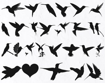 25 Hummingbird SVG Bundle, Hummingbird Black svg, Hummingbird silhouette svg, Hummingbird vector, Hummingbird cricut, Hummingbird print