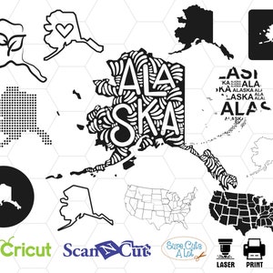 alaska state svg, united states svg, usa, clipart, png, silhouette, cut file, outline, vector, dxf, print, cut, design, alaska, decal, eps