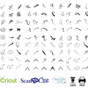 abstract shapes arrows svg, decorative arrows svg, arrow clipart, arrow monogram svg, svg files for cricut, arrow design, arrow silhouette