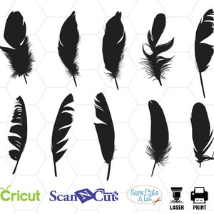 Feather SVG, Feathers SVG, Feather Clipart, cricut, Feather silhouette files , SVG Feathers,commercial use,Boho Feathers svg, Feather vector