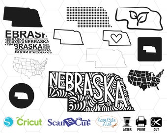 nebraska state svg, nebraska map svg, state outline svg, pride, png dxf svg eps pdf jpg, vinyl svg, silhouette, clipart, cameo, print