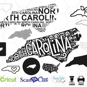north carolina svg, north carolina state svg, map, pride, native, cameo, silhouette, cricut, dxf, png, svg, design, print, cutting, usa svg