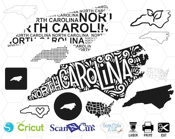 north carolina svg, north carolina state svg, map, pride, native, cameo, silhouette, cricut, dxf, png, svg, design, print, cutting, usa svg