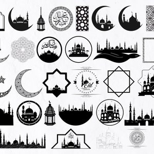 31 Islamic SVG Bundle, Cutting Files, Template, Masjid, Mosque, Ramadan, Eid Mubarak, Ramadan Kareem, Symbol, Muslim, Islam, Islamic