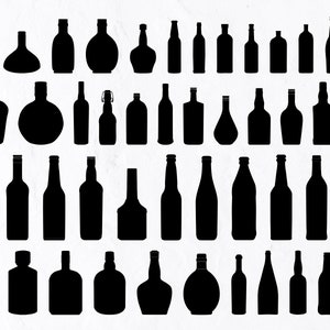 47 ボトル SVG バンドル、ワイン SVG、ワイン ベクター、ワイン シルエット、ワイン モノグラム、ワイン ボトル SVG、ボトル SVG、ボトル シルエット、ボトル クリップアート