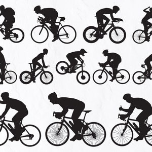 12 Fietsen Silhouetten, Fietsen SVG, Fiets Silhouet, Fiets SVG, Fiets Zwart svg, Fiets vector, Fiets print, Fiets vinyl