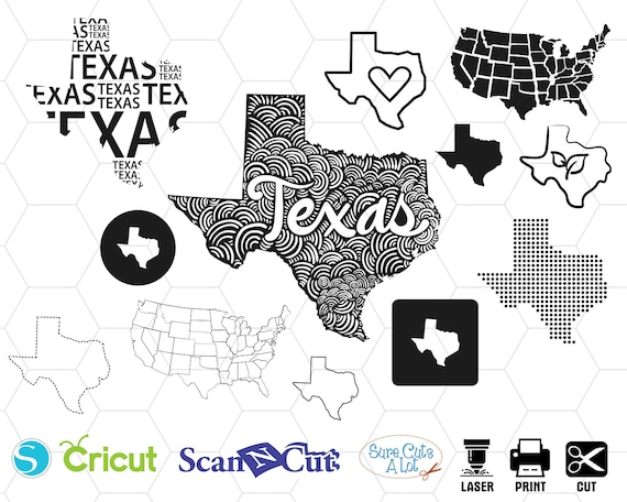 Texas State Svg Texas Monogram Svg Texas Map Svg Texas Etsy