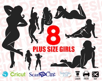 fashion model svg, Plus Size Girls svg, fullbody svg, dxf, png, eps, print, cut, download, model, cutting, cameo. cricut, silhouette, jpg