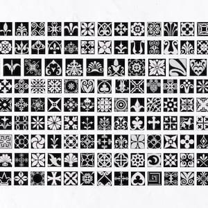 132 vierkante patroon SVG, mozaïek tilts svg, mozaïek svg, glowforge gesneden bestand, laser gesneden bestanden, patroon Svg, applique Svg, vierkant patroon