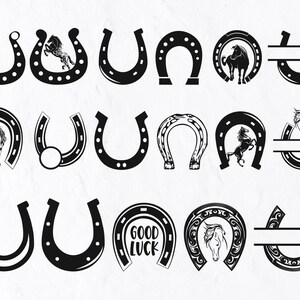 17 HORSESHOE SVG Bundle, Horse Shoe Svg, Western Svg, Horse Svg, Cowboy Svg, Horse Vector, Horse Clipart, Horse Shoe Vector, Horse Shoe  