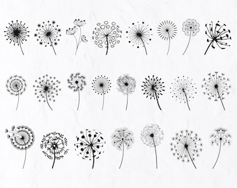 23 Dandelion Blowing SVG Bundle, Dandelion Svg, Dandelion Png, Clipart, Just Breathe Svg, Dandelion Blowing Svg, Scatter Kindness Dandelion