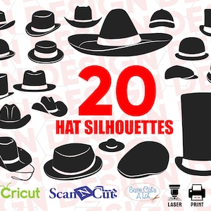 Hat svg, hat silhouette svg files bundle, svg files for cricut, hats svg, cap svg, hat cricut, hatmonogram, hat design, hat vector, hat png