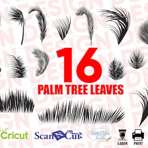 Palm Tree Leaves svg, tropical leaves dxf, palm tree exotic, palm tree clipart, palm tree print svg, palm cut files, palm leaves designs svg