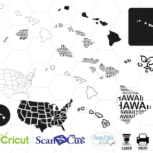 hawaii state svg, hawaii map svg, usa svg, united state svg, hawaii digital, clipart, silhouett, comeo, print, cut, design, svg, dxf, png