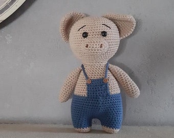 crochet pattern PDF amigurumi cochon Billy le Mad' Cochon (Fr/Eng)
