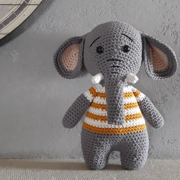 Häkelanleitung PDF amigurumi éléphant Carlo le Mad' Eléphant