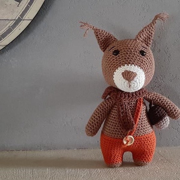 haakpatroon PDF amigurumi écureuil Hector le Mad' Ecureuil (Fr/Eng)