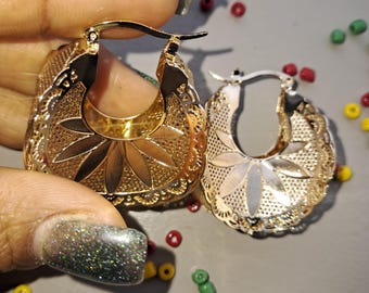 Weed Designed Plated Earrings