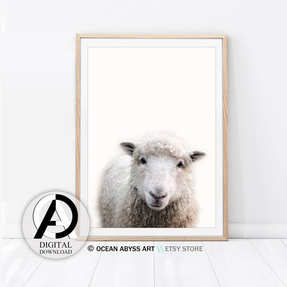 Sheep Wall Art Farmhouse Wall Art Country Print Black White Etsy