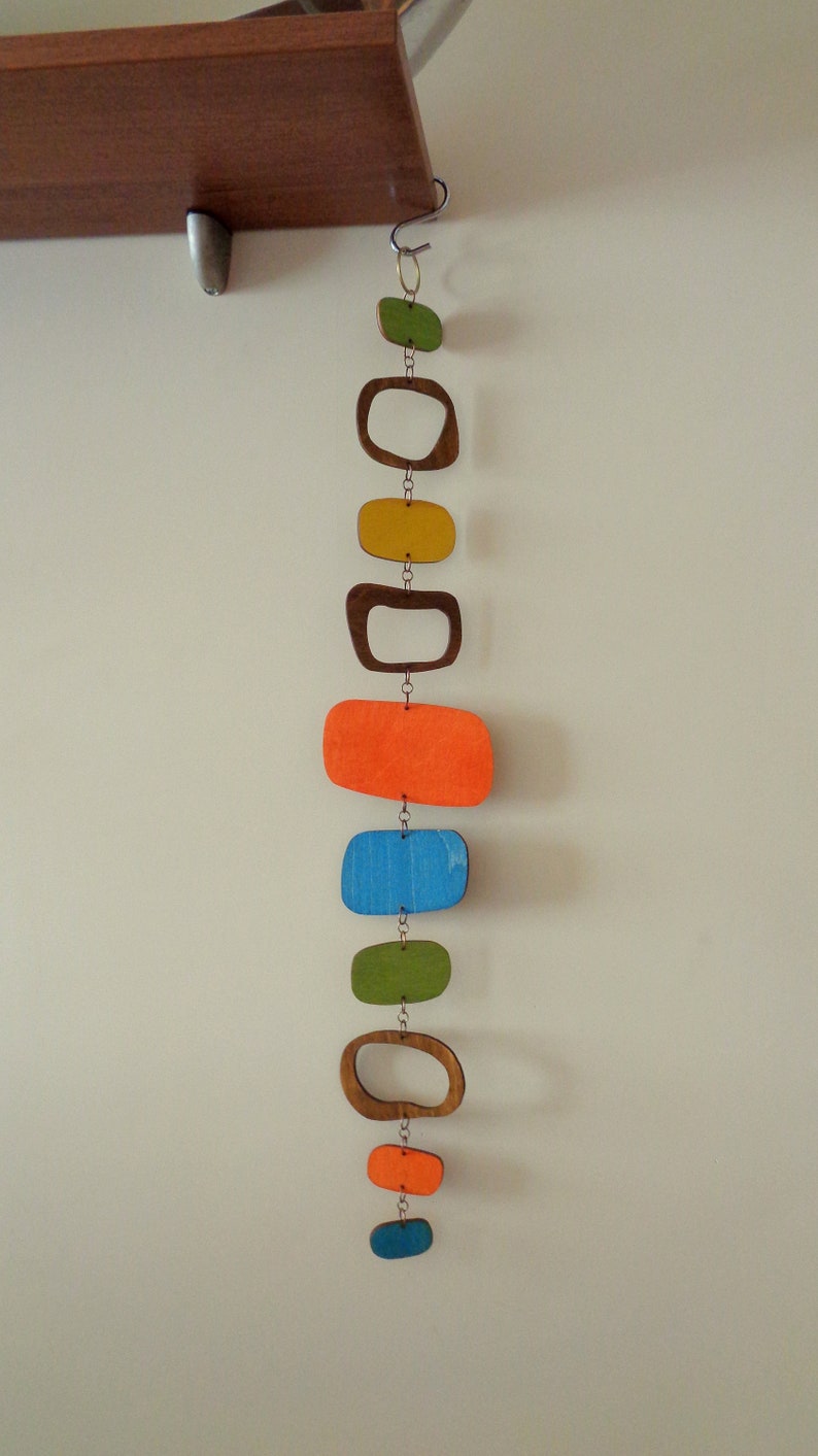 Wall Hanging Mid Century Modern Wall Hanging Wooden Wall Etsy