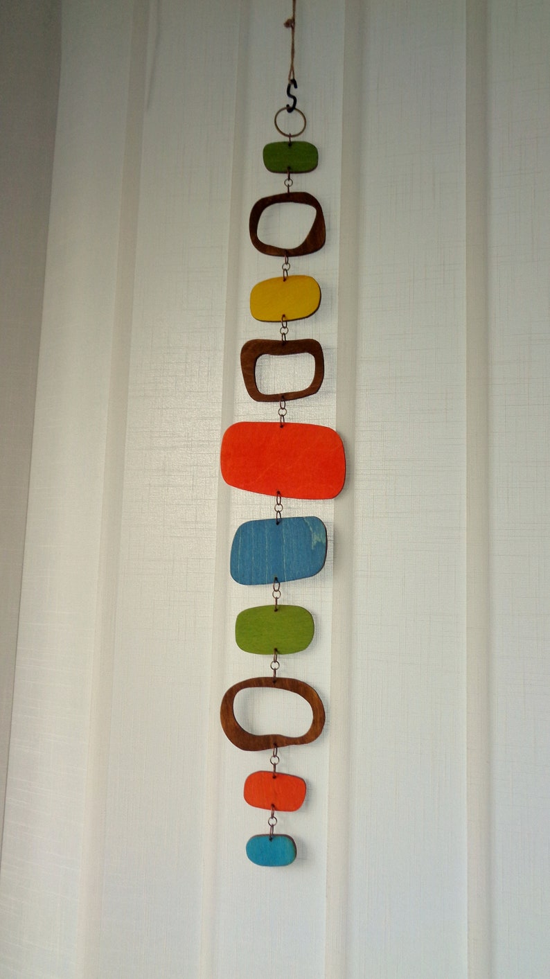 Wall Hanging Mid Century Modern Wall Hanging Wooden Wall Etsy