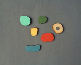 Magnets, Mid century modern magnets, Wood magnets, Retro magnets, Wood magnets, Geometric magnets, Mid Century lovers gift, MCM