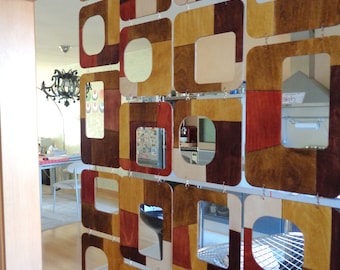 4 strands room divider W40&#39;&#39;x Custom Height, Mid century modern room divider, Retro Room Divider