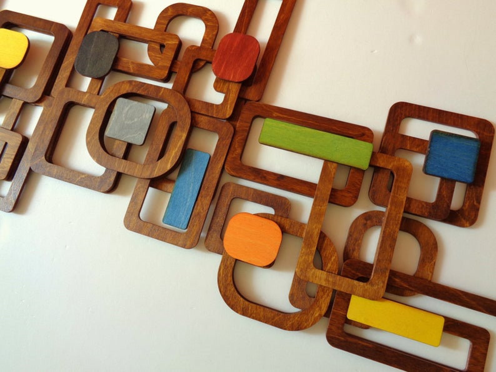 Mid Century Modern Wall Art Wood Wall Art Retro Wall - Etsy