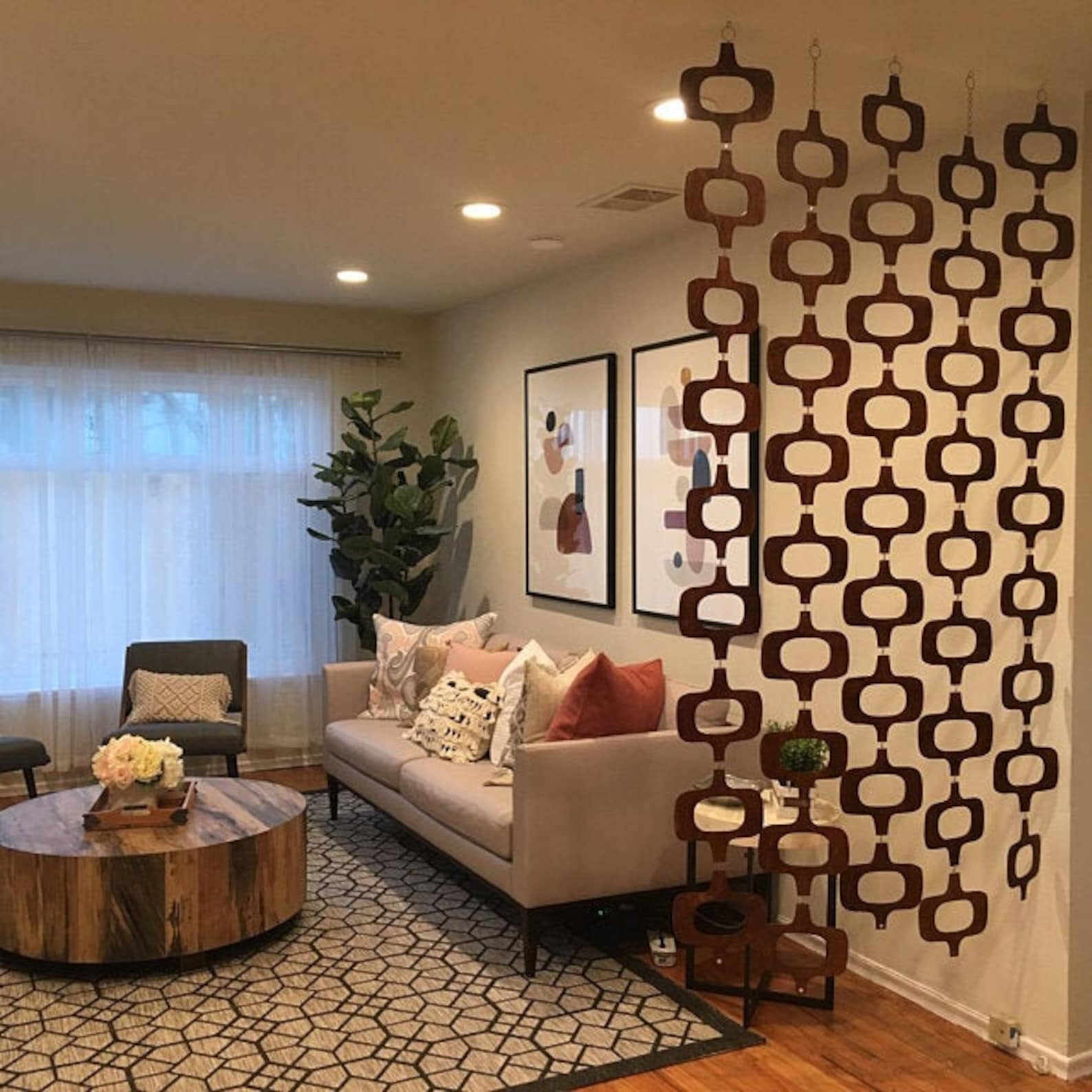 Retro Divider Mid Century Modern Wall Decor Sell by Strand Etsy